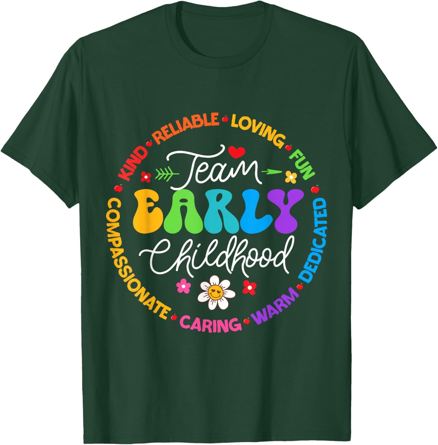 Early Childhood Team ECE Teacher Back to School Education T-Shirt - T-Shirt | Forest