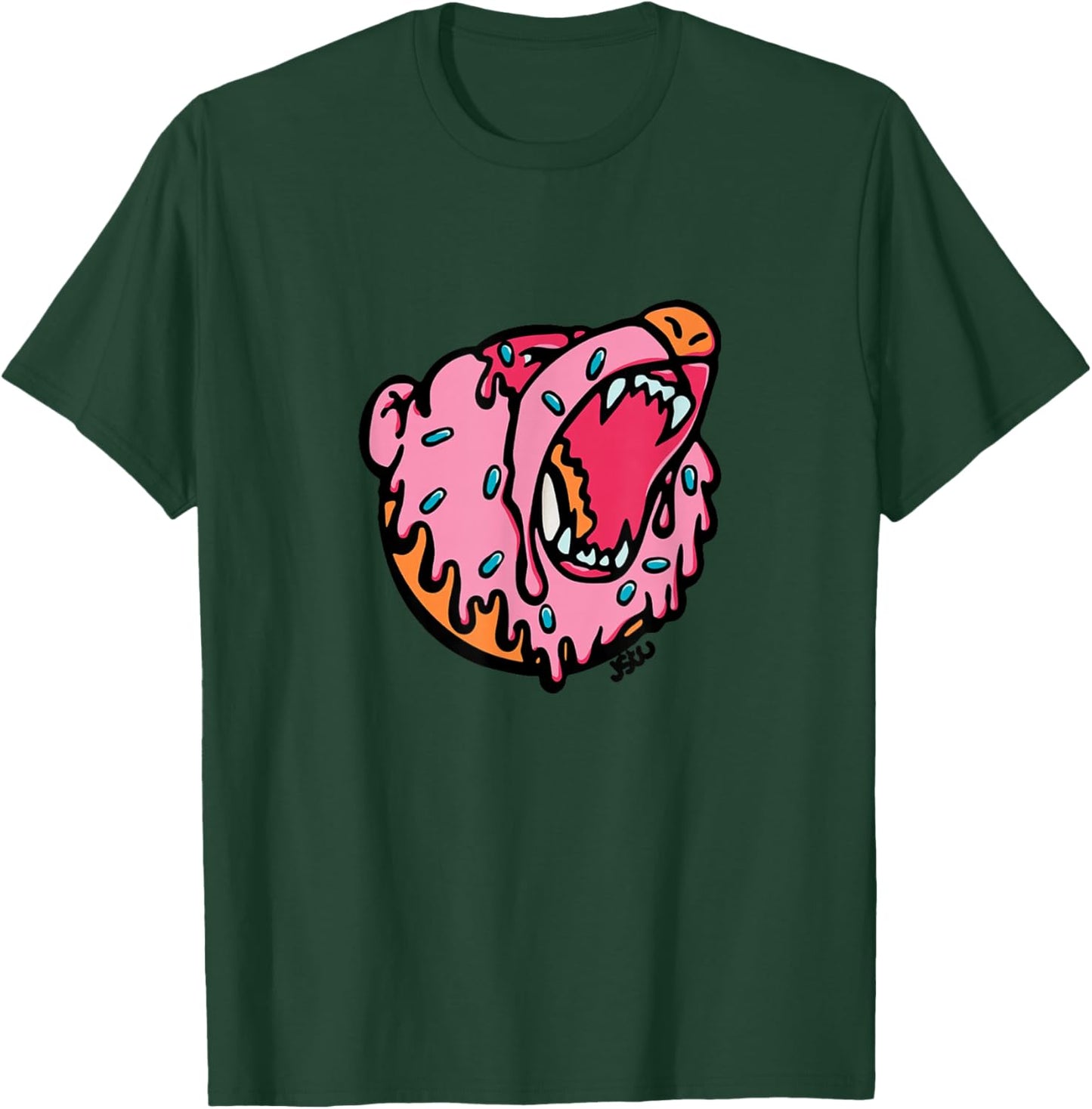 Morejstu Merch Jstu Dough Bear Merch Donut Tiger T-Shirt - T-Shirt | Forest