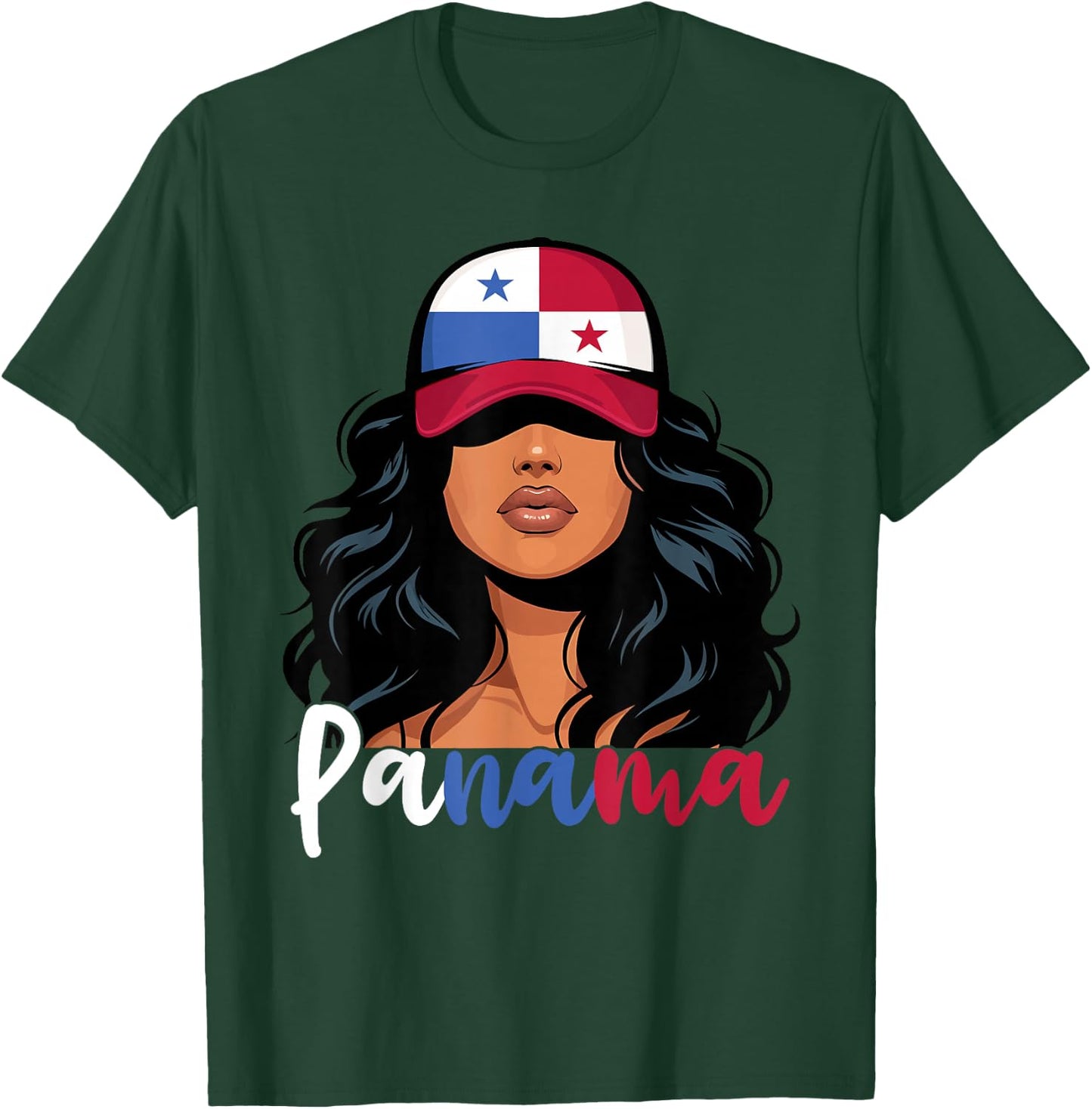 Panamanian Girl Panama Flag Proud Panameña Women T-Shirt - T-Shirt | Forest