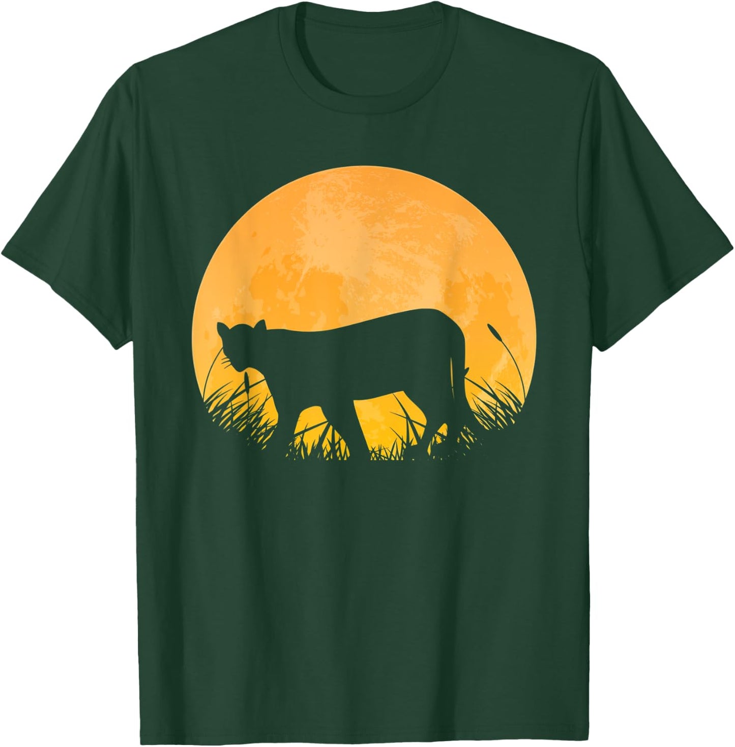 Cougar Easy Halloween Outfit Puma Animal Moon Costume Gift T-Shirt - T-Shirt | Forest
