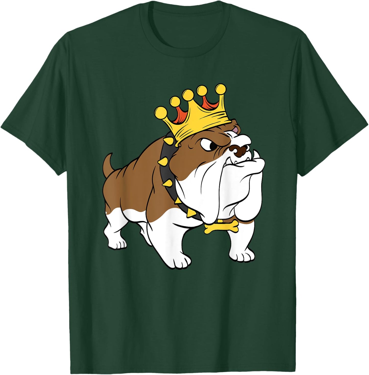 Bulldog Crown Animal World Dog Lover Women Girls Kids T-Shirt - T-Shirt | Forest