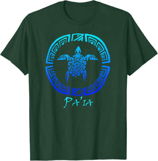 Paia, Maui Vintage Retro Tribal Turtle Vacation T-Shirt - T-Shirt | Forest