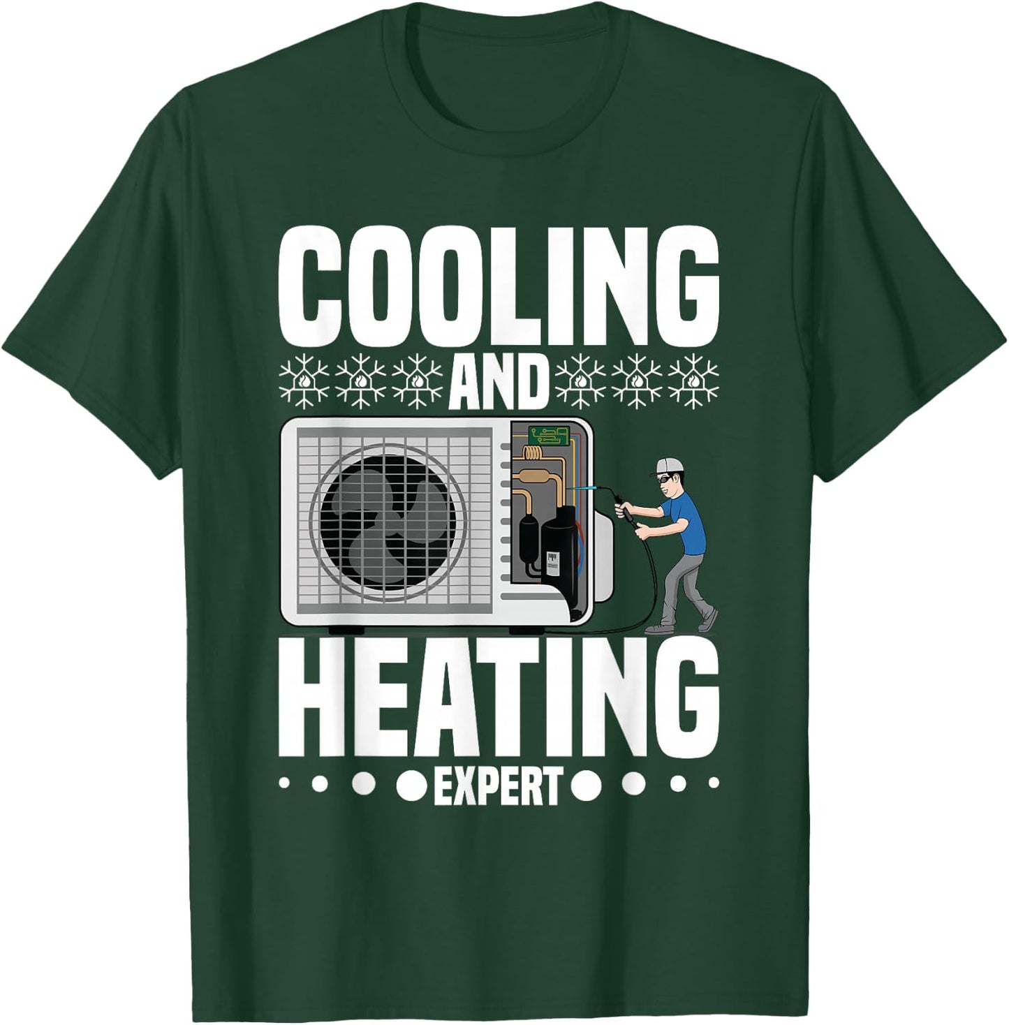 HVAC Technician HVAC Mechanic AC Repairman HVAC Engineer T-Shirt - T-Shirt | Forest