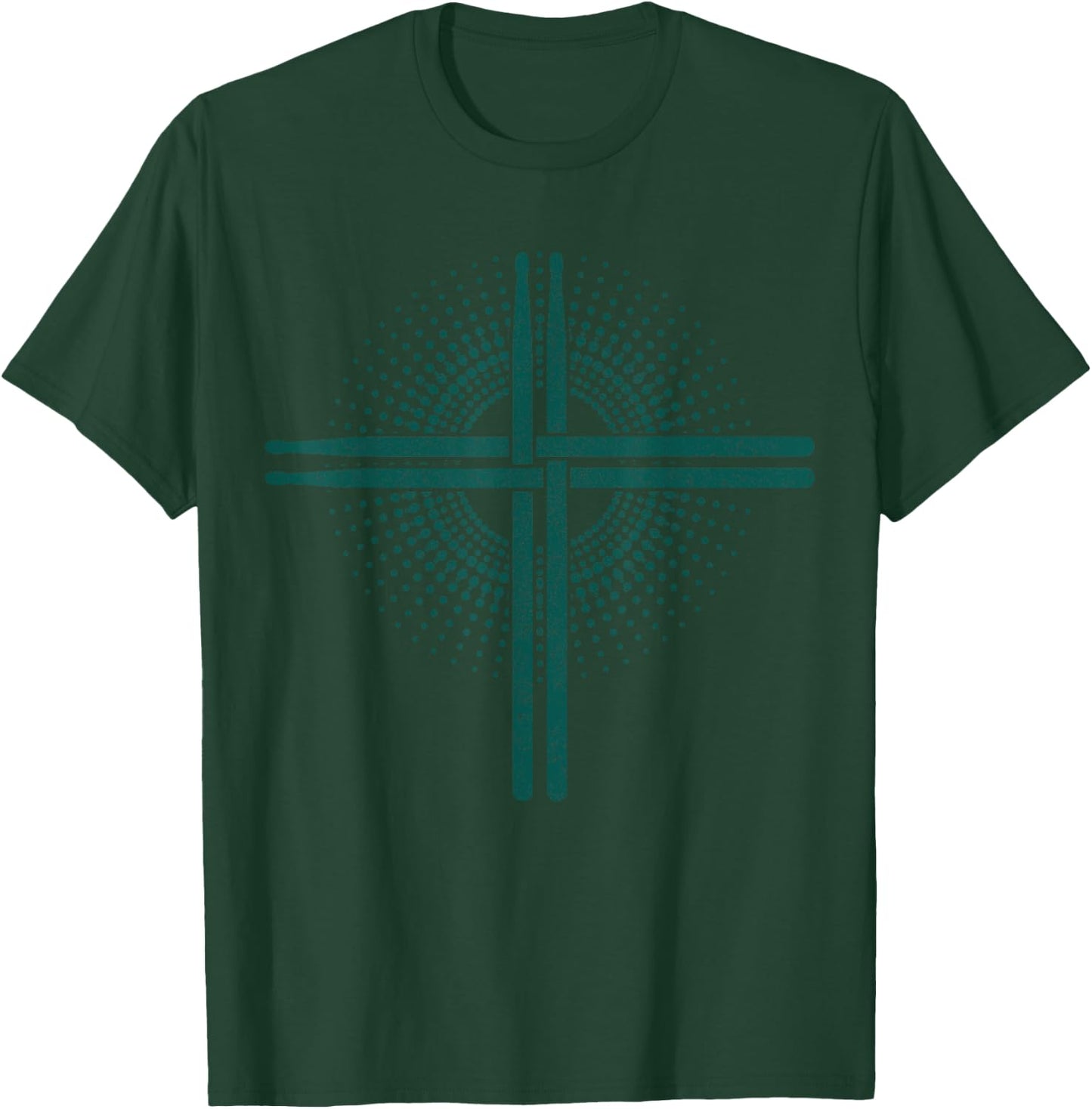 Christian Drummer Drumsticks Cross Drumming for Jesus T-Shirt - T-Shirt | Forest