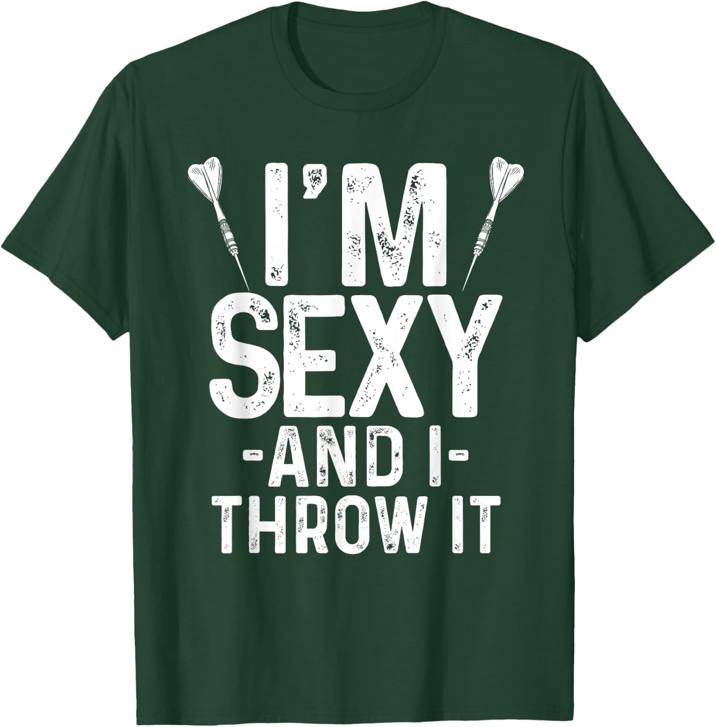 Funny Dart Design Women Dartboard Lovers Dart Player T-Shirt - T-Shirt | Forest