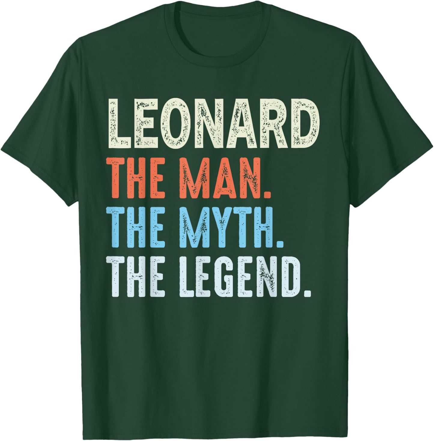 Leonard The Legend Name Personalized Cute Idea Men Vintage T-Shirt - T-Shirt | Forest