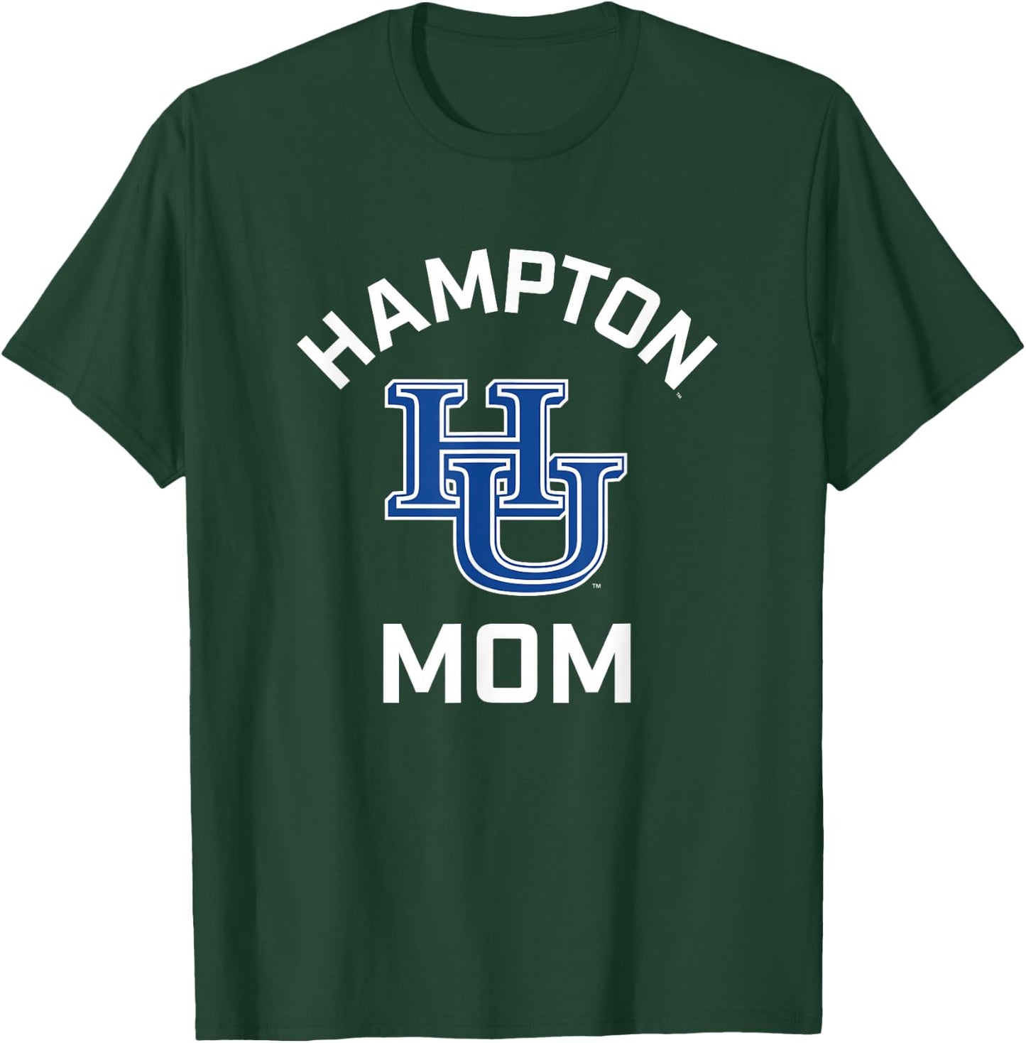 Hampton University Pirates Arched Mom T-Shirt - T-Shirt | Forest