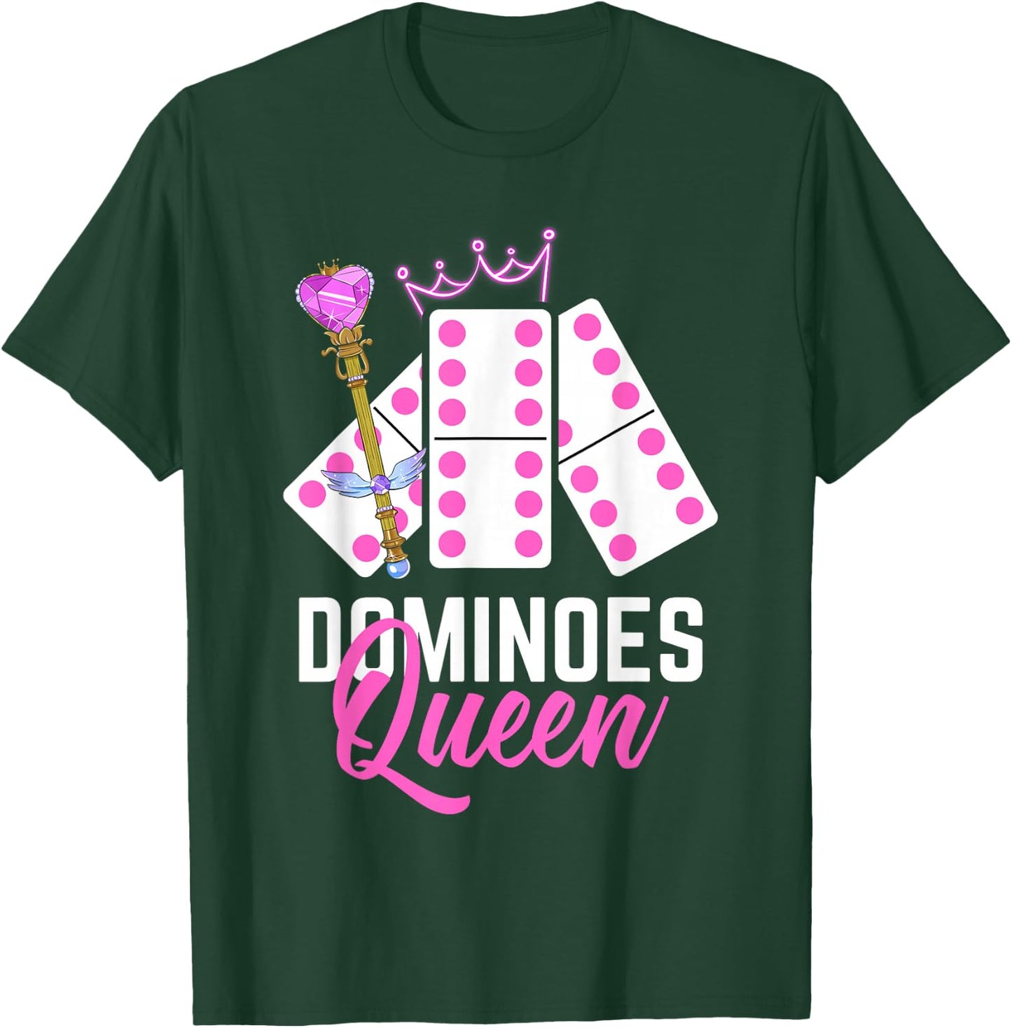 Dominoes Queen Domino Player Dominoes Lover T-Shirt - T-Shirt | Forest