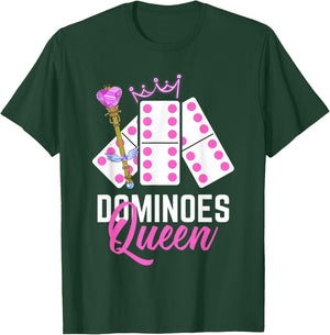 Dominoes Queen Domino Player Dominoes Lover T-Shirt - T-Shirt | Forest