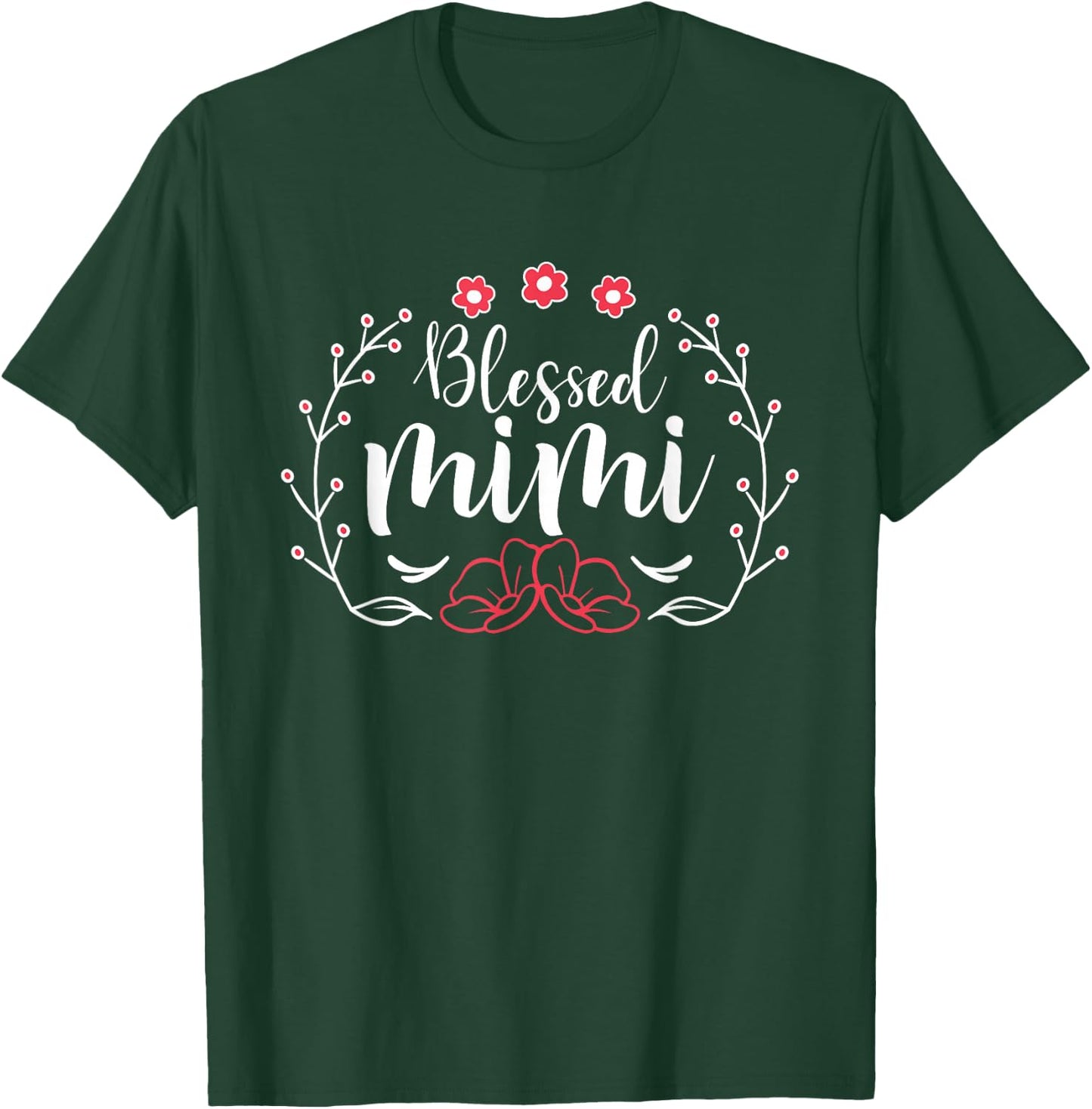 Blessed Mimi For Cute Mimi Grandma Grandmother Mothers Day T-Shirt - T-Shirt | Forest