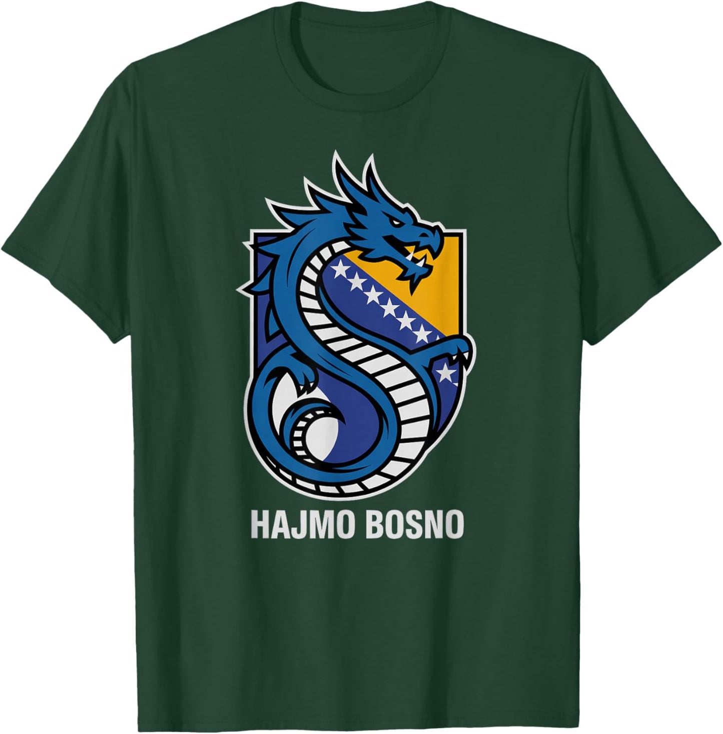 National Bosnia Herzegovina HAJMO BOSNO Country Pride Cheer T-Shirt - T-Shirt | Forest