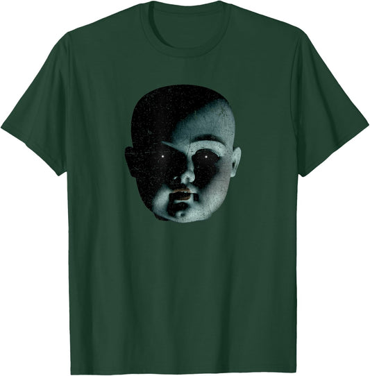Scary Doll Head Super Creepy Halloween T-Shirt - T-Shirt | Forest