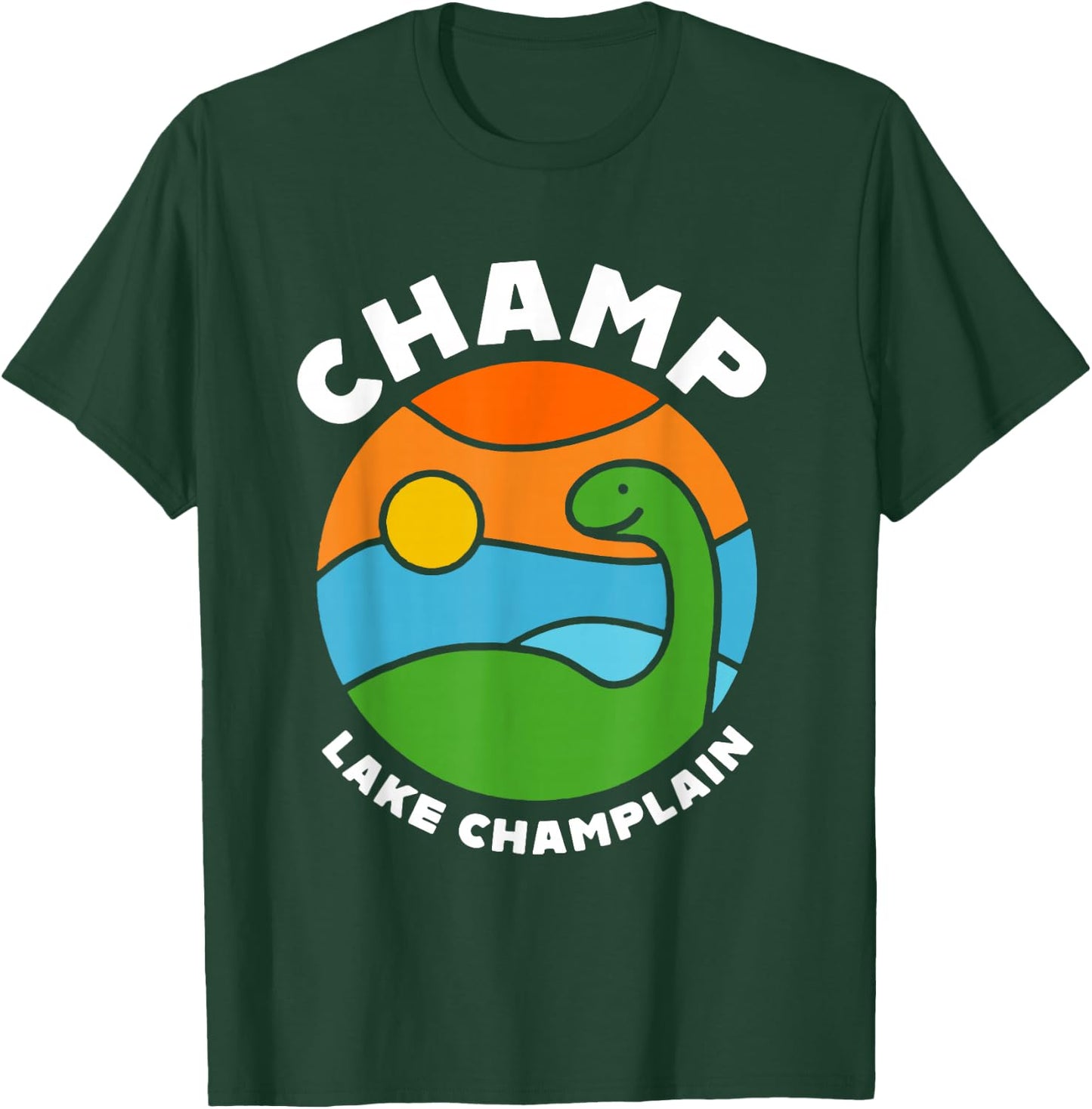Champ The Monster Lake Champlain Burlington Vermont Souvenir T-Shirt - T-Shirt | Forest