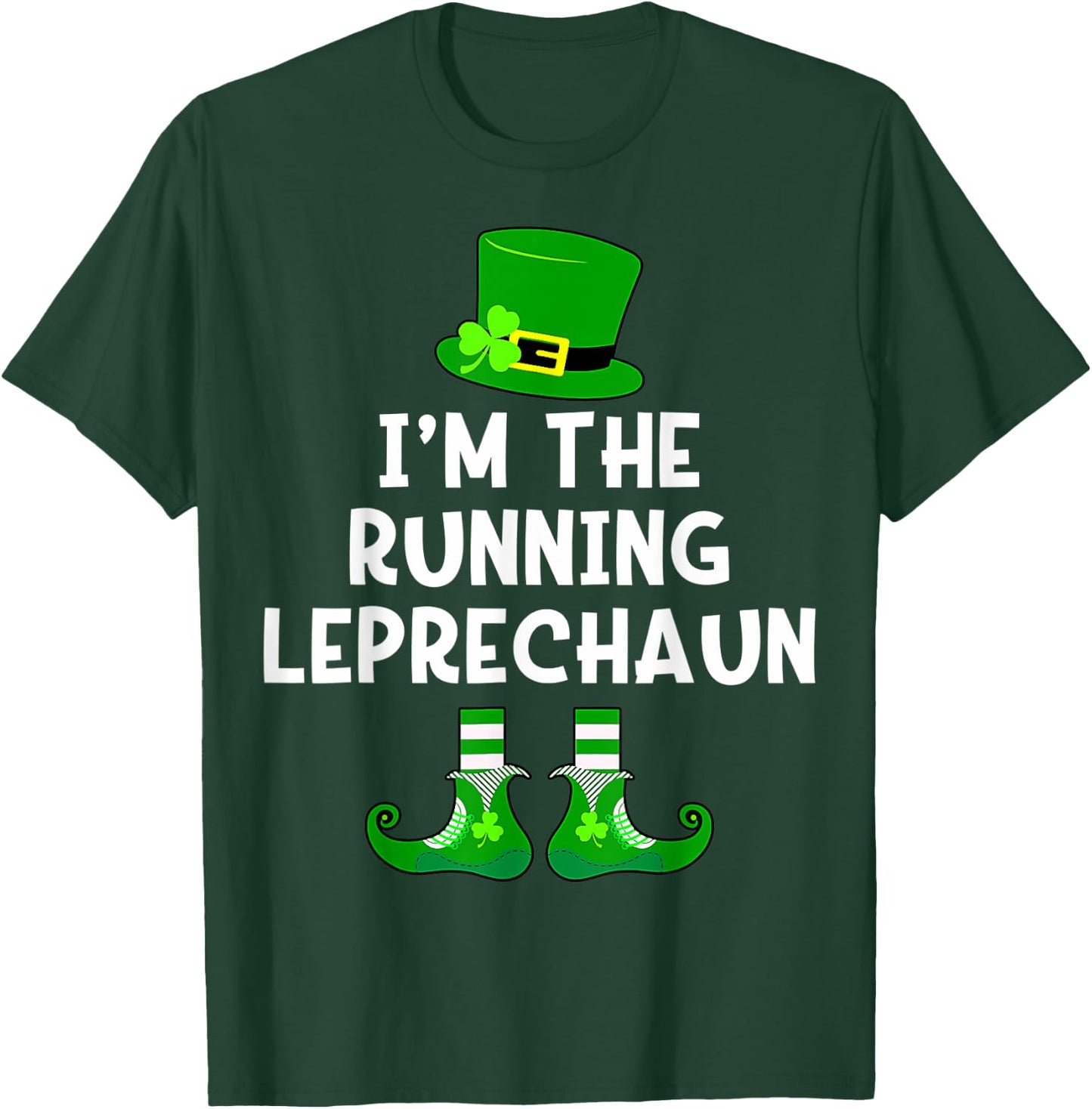 Running Leprechaun St Patrick's Day Runner T-Shirt - T-Shirt | Forest