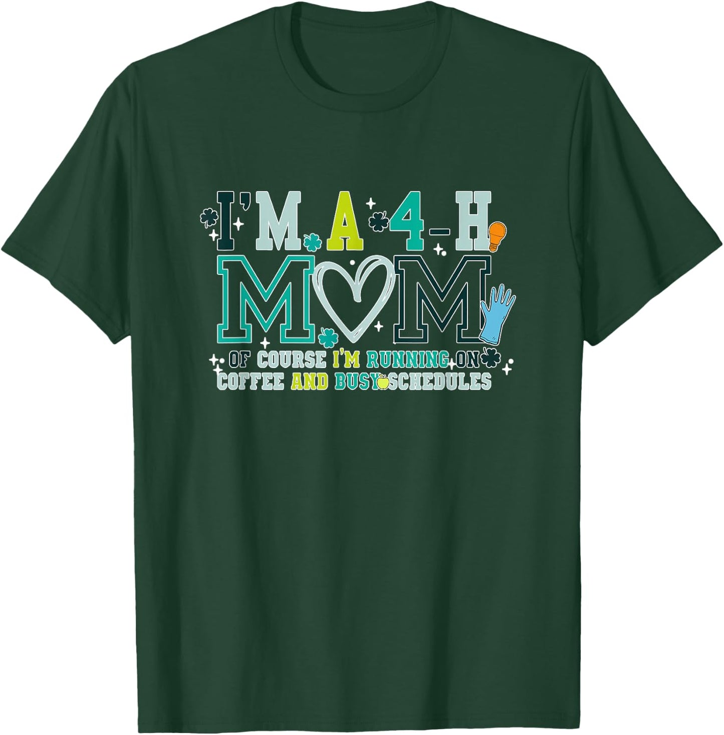 I'm A 4-H Mom Of Course I'm Running On Coffee T-Shirt - T-Shirt | Forest