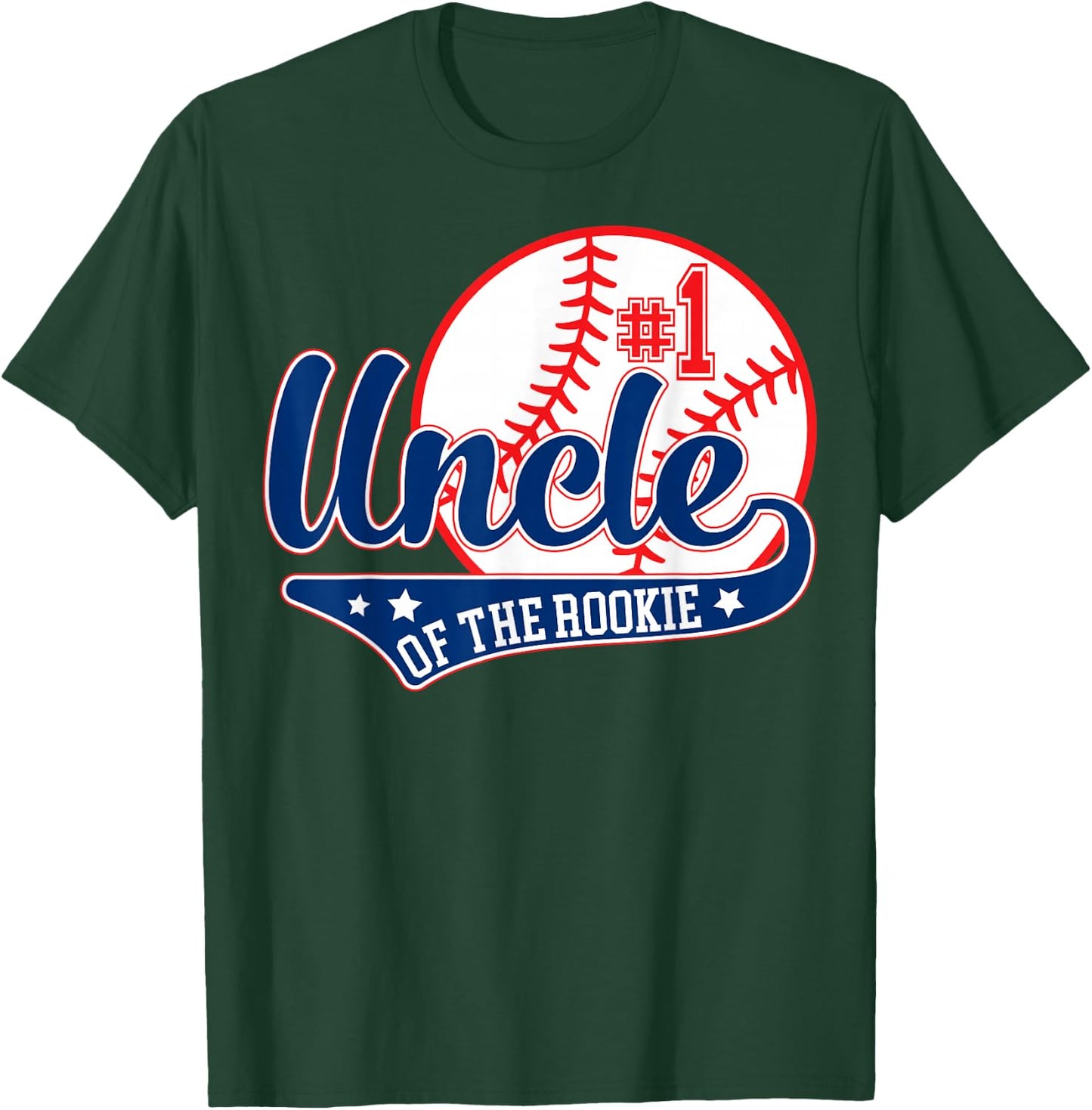 Uncle Rookie of Year 1st Birthday Baseball Theme Matching T-Shirt - T-Shirt | Forest