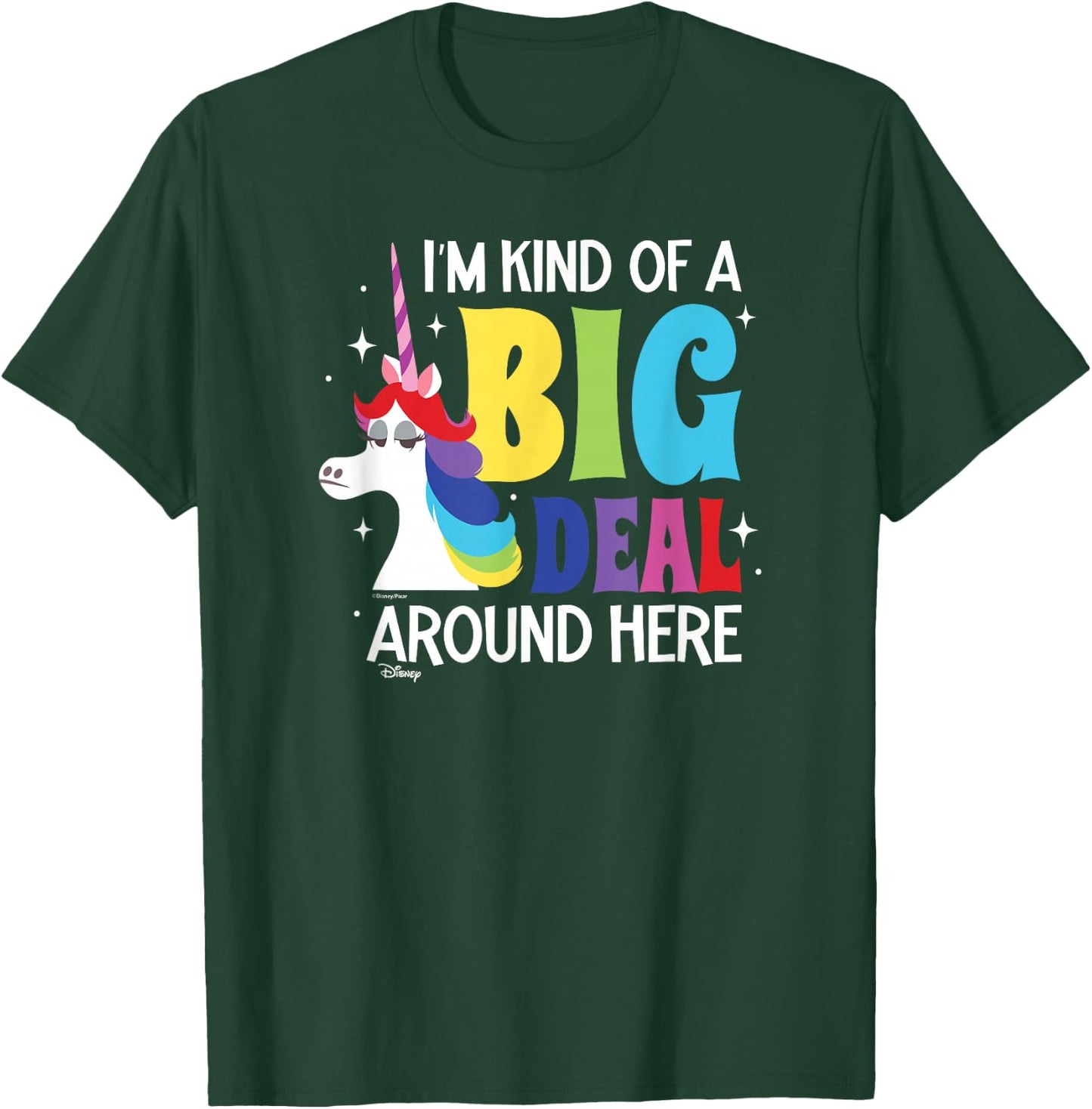 Inside Out - Rainbow Unicorn Kind Of A Big Deal Around Here T-Shirt - T-Shirt | Forest