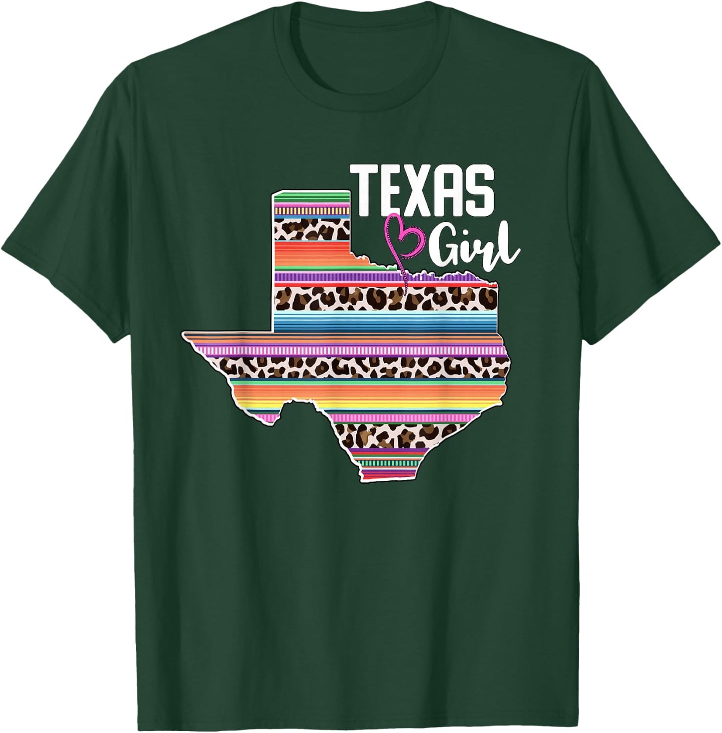 Retro Texas Girl Sunflower Leopard Rustic Black State Pride T-Shirt - T-Shirt | Forest