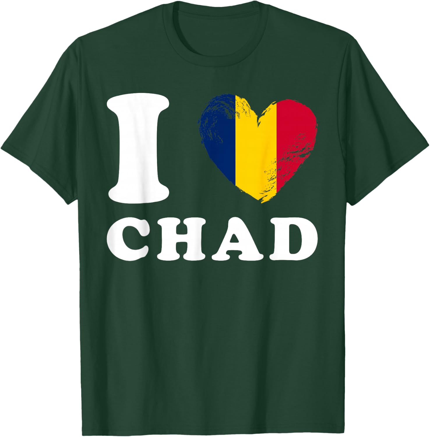 I Love Chad - Heart Flag Chad T-Shirt - T-Shirt | Forest