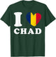 I Love Chad - Heart Flag Chad T-Shirt - T-Shirt | Forest
