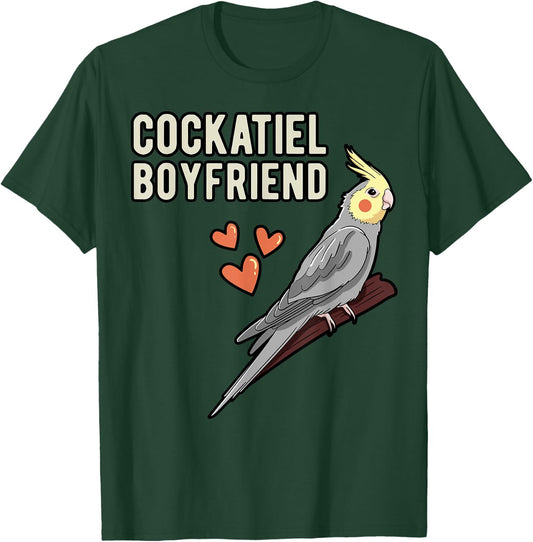 Cockatiel Boyfriend Parrot Owner Cockatoo Pet Weiro Bird T-Shirt - T-Shirt | Forest