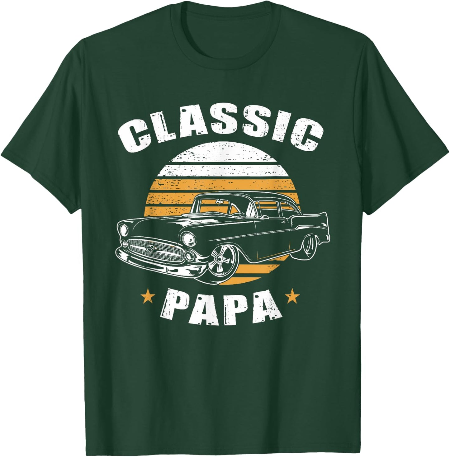 Papa Vintage Retro Classic Funny Car Lover Enthusiast T-Shirt - T-Shirt | Forest