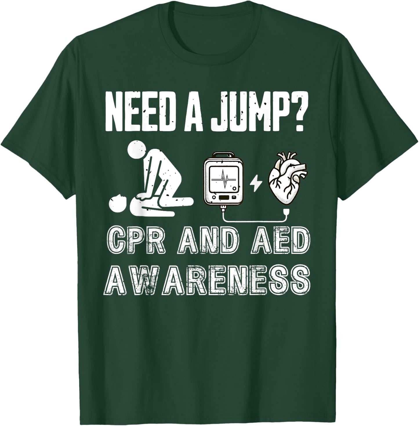 Funny National CPR and AED Awareness Week 2024 Men's Women's T-Shirt - T-Shirt | Forest