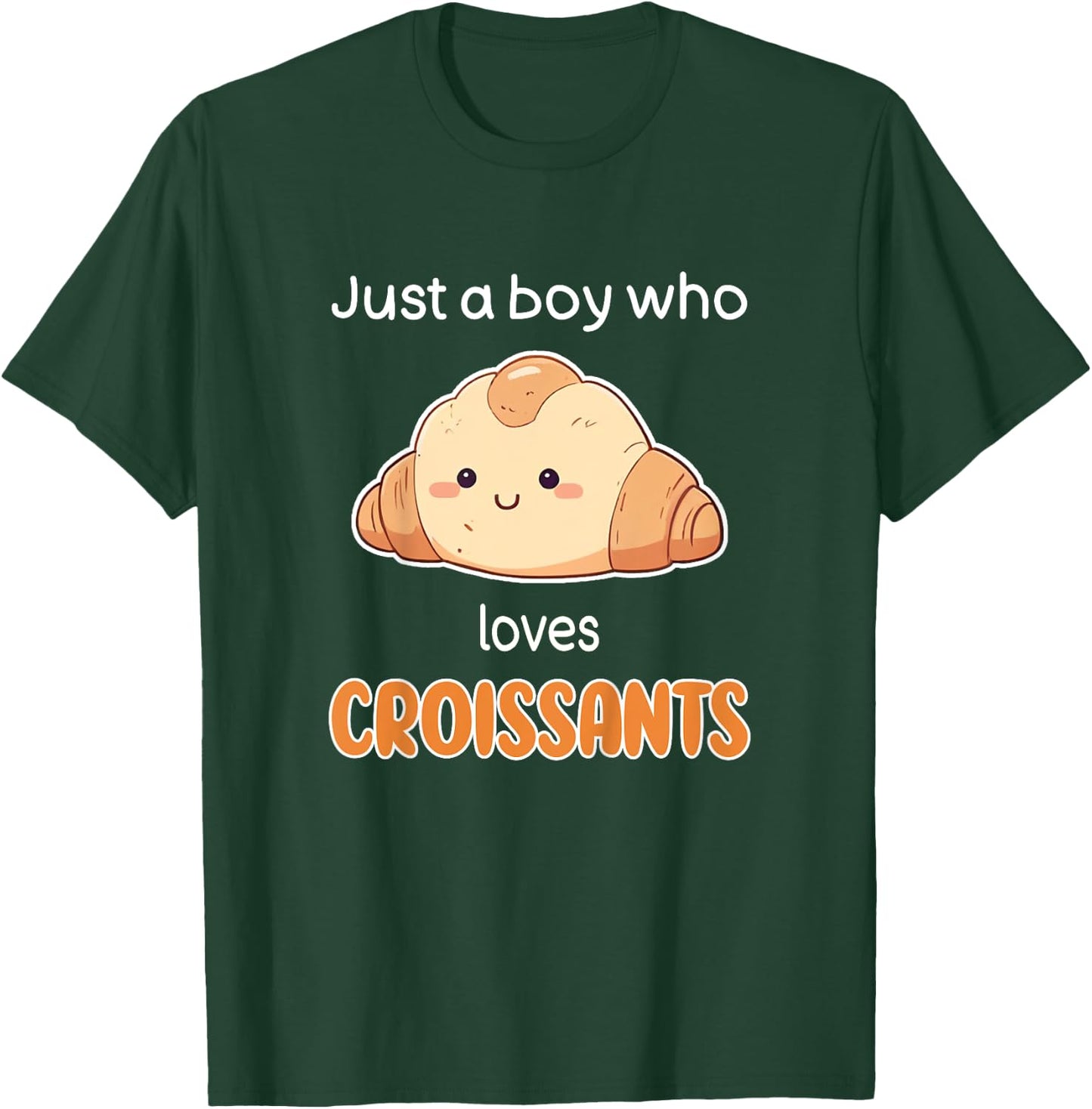 Kids Croissant Shirt Boys I Love Croissants Kids Croissant Lover T-Shirt - T-Shirt | Forest