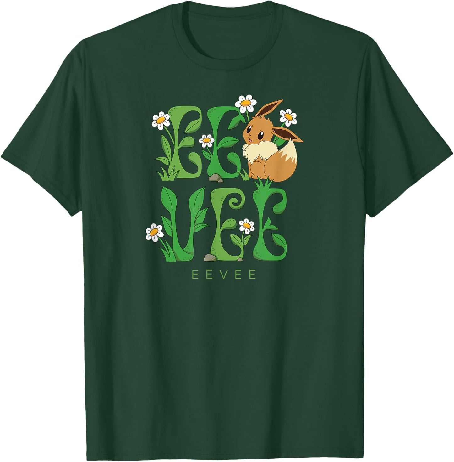 Pokémon - Eevee Floral First Generation Normal Type T-Shirt - T-Shirt | Forest