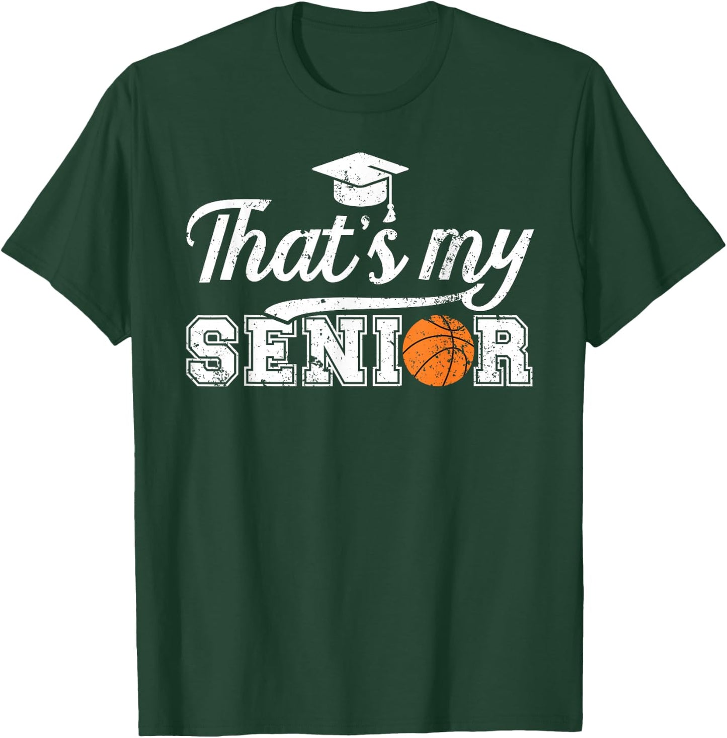 Proud Basketball Senior Dad Basketball Senior Father T-Shirt - T-Shirt | Forest