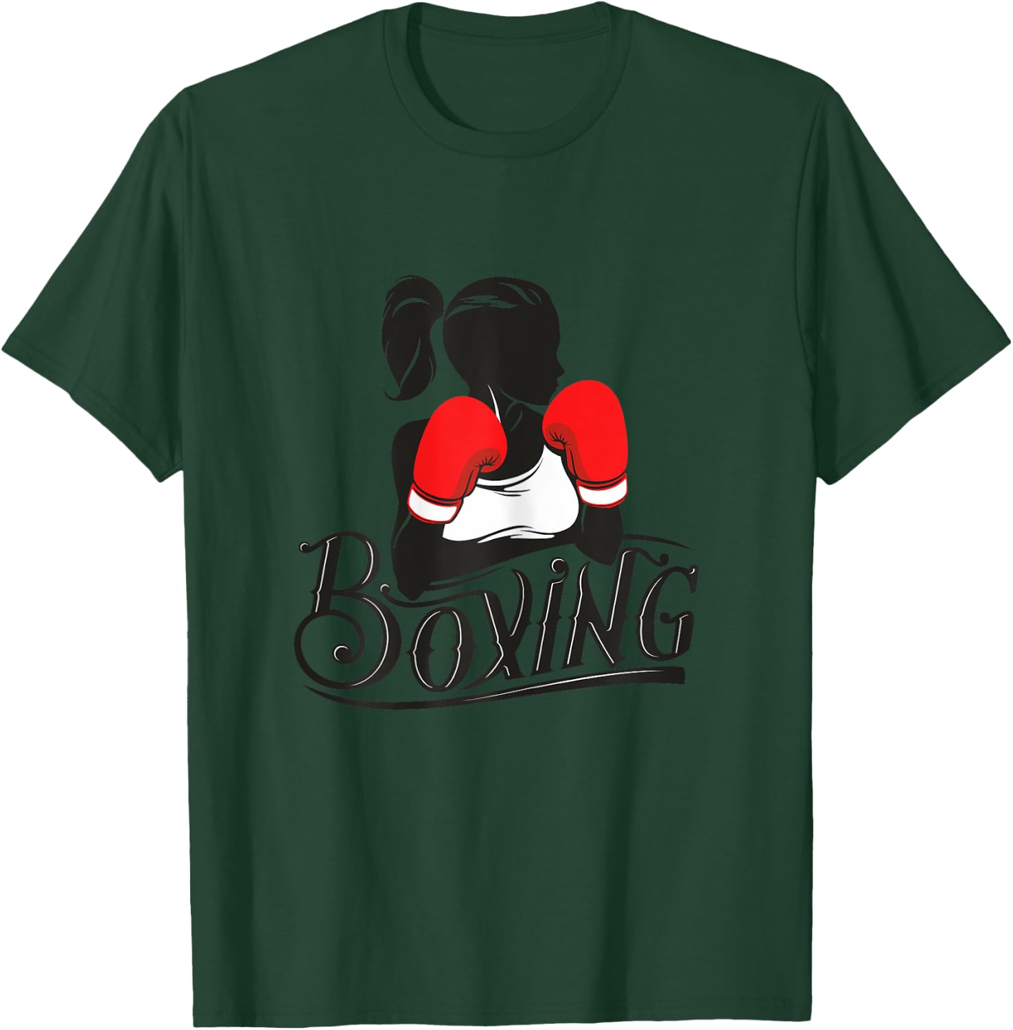 Female Cardio Boxing Apparel, Women's Boxing Fitness T-Shirt - T-Shirt | Forest