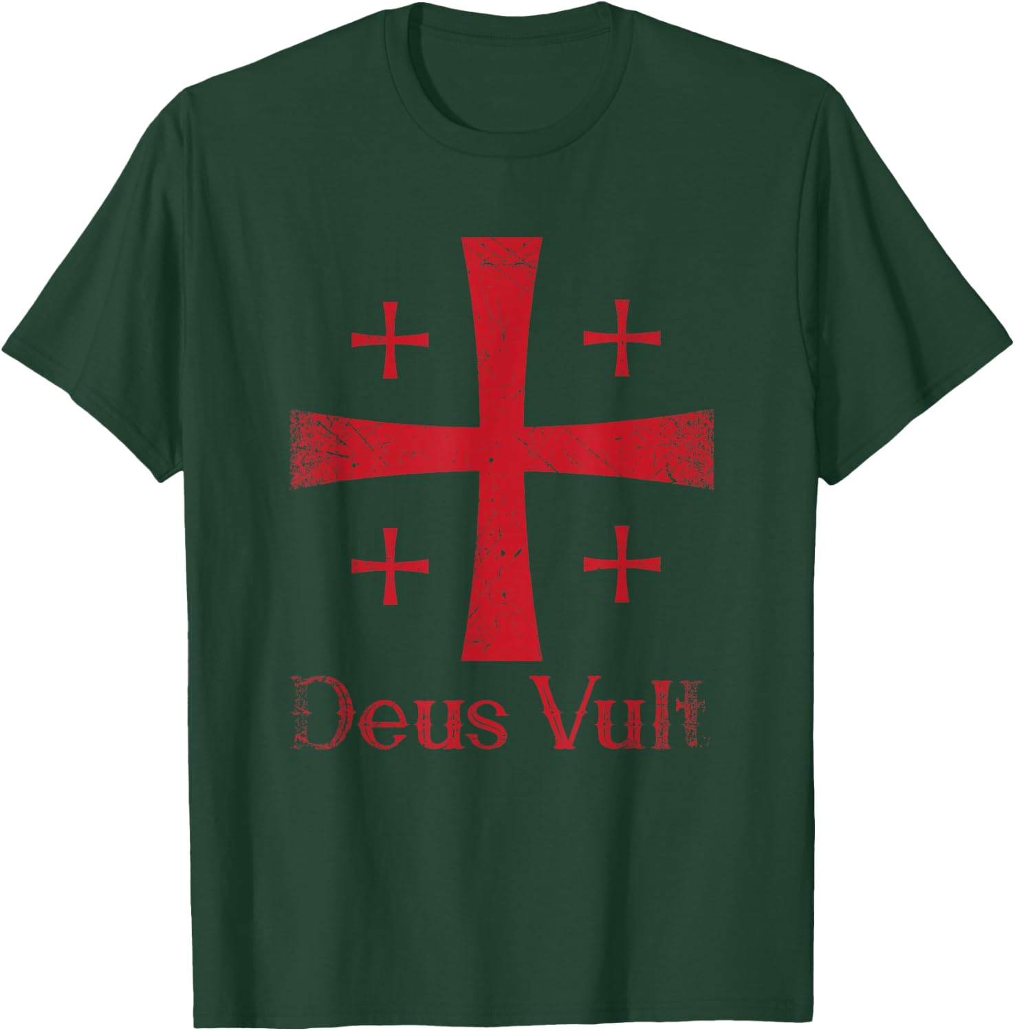 Deus Vult Gott willes es Latin Templar T-Shirt - T-Shirt | Forest