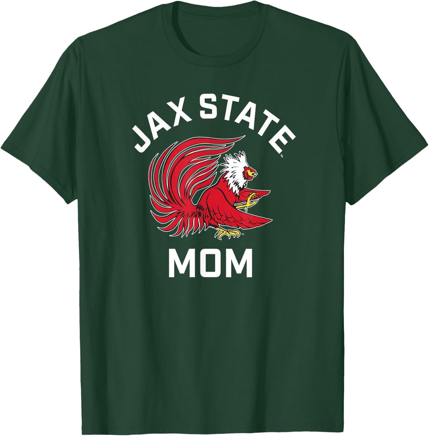 Jacksonville State University JSU Gamecocks Arched Mom T-Shirt - T-Shirt | Forest