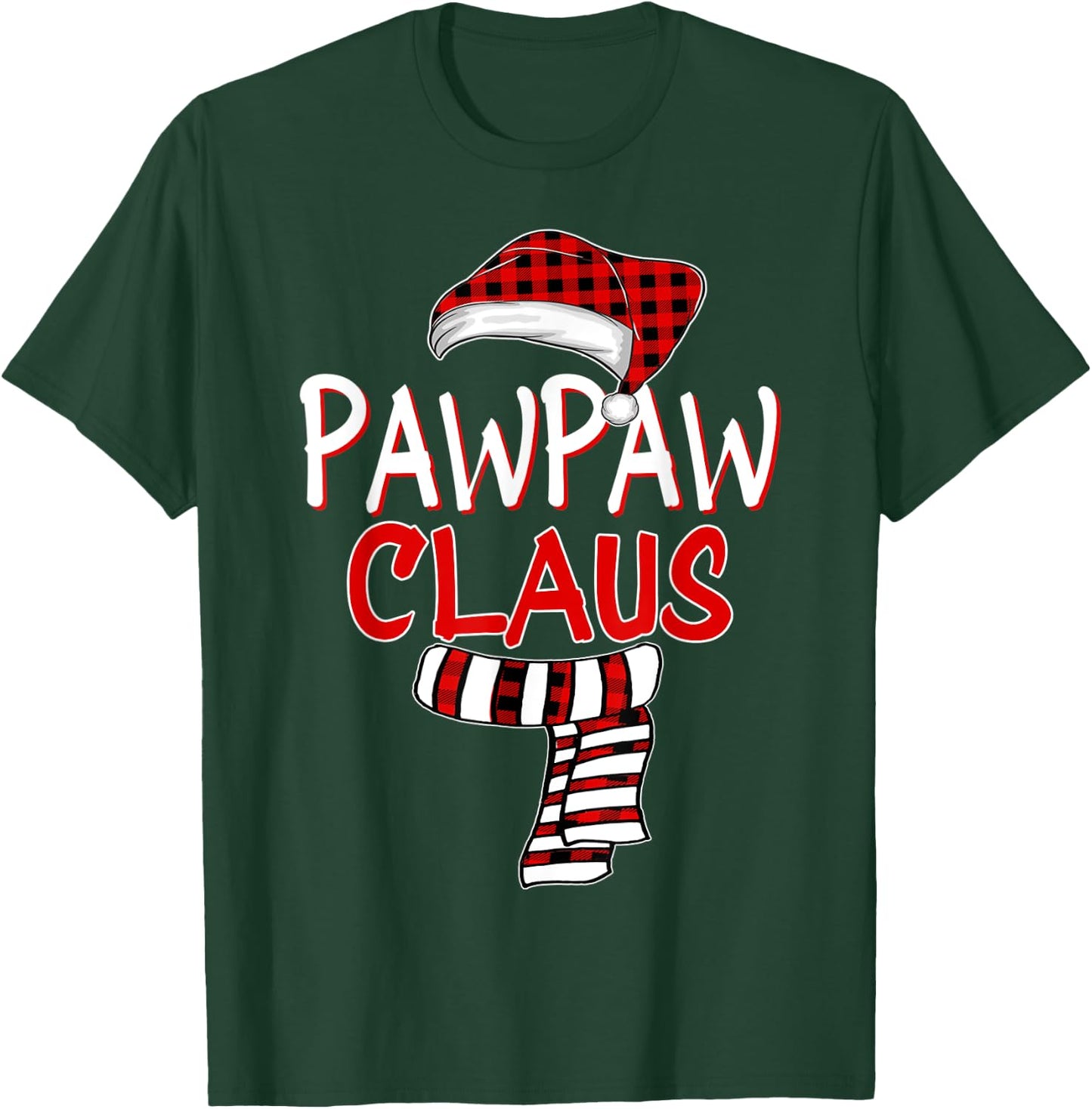 Grandpa Christmas Santa Claus Red plaid Shirt, Pawpaw Claus T-Shirt - T-Shirt | Forest