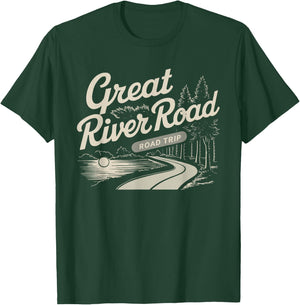 Great River Road Road Trip Scenic Byway Travel Souvenir T-Shirt - T-Shirt | Forest