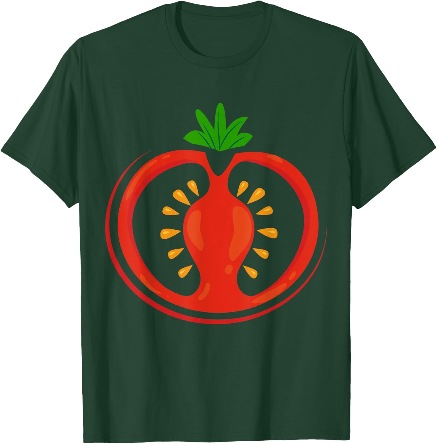 Big Tomato Sliced Costume Cute Easy Vegetable Halloween Gift T-Shirt - T-Shirt | Forest