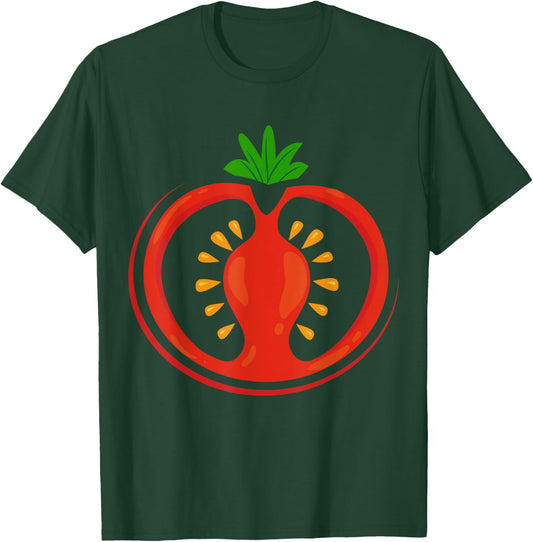 Big Tomato Sliced Costume Cute Easy Vegetable Halloween Gift T-Shirt - T-Shirt | Forest