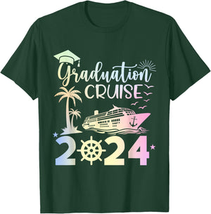 Graduation Cruise 2024 Summer Senior Grad Cruise 2024 Trip Men Women Girls Kids T-Shirt - T-Shirt | Forest