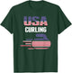 USA Team Curling Rock Jersey - Vintage Winter Sports Lovers T-Shirt - T-Shirt | Forest