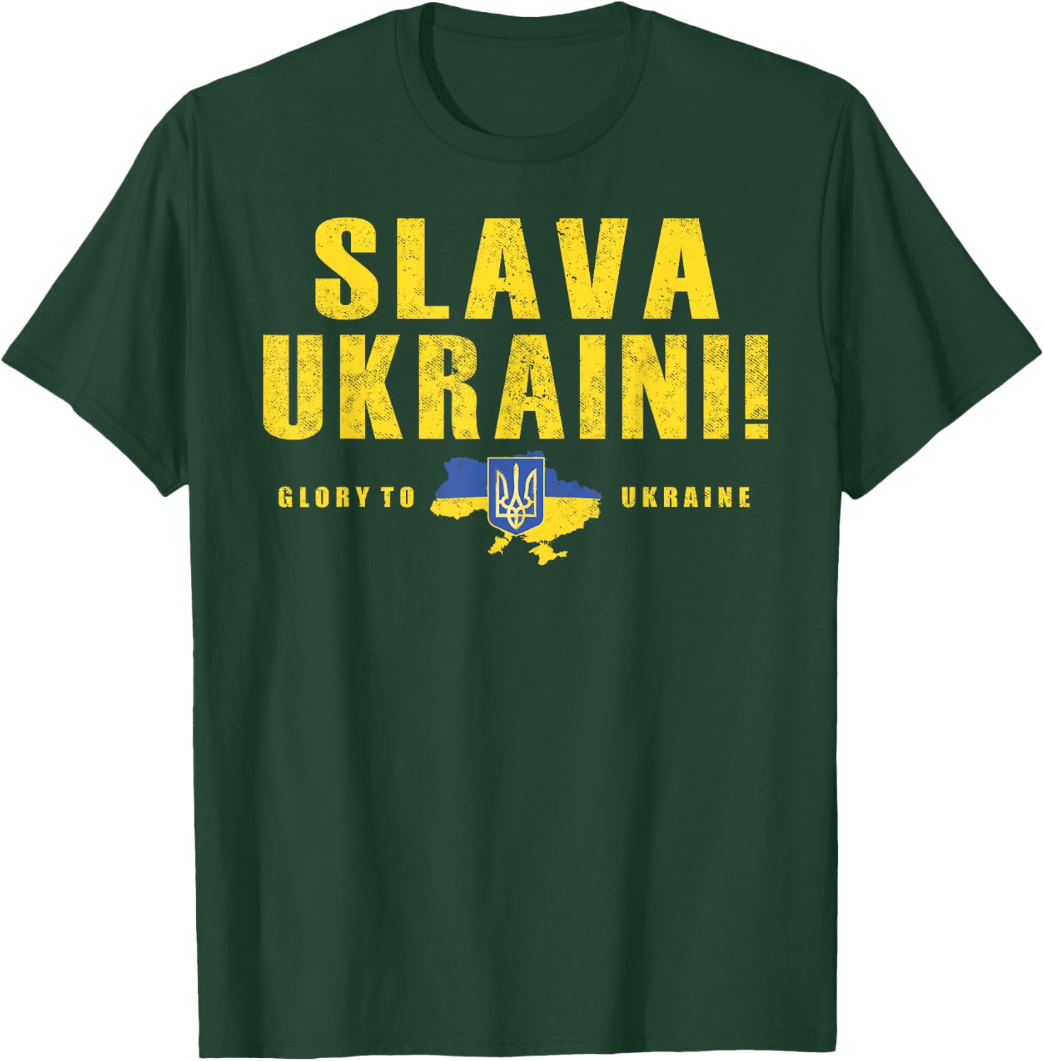 Slava Ukraini Shirt Ukraine Tryzub Flag Glory To Ukraine T-Shirt - T-Shirt | Forest