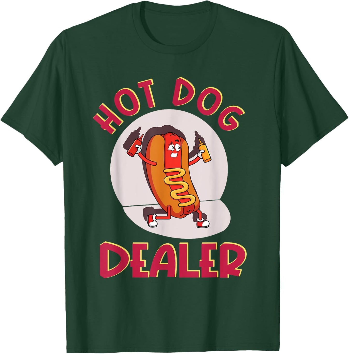 Hot Dog Outfit Eating Contest Glizzy Costume Hot Dog Dealer Men Women Kids T-Shirt - T-Shirt | Forest