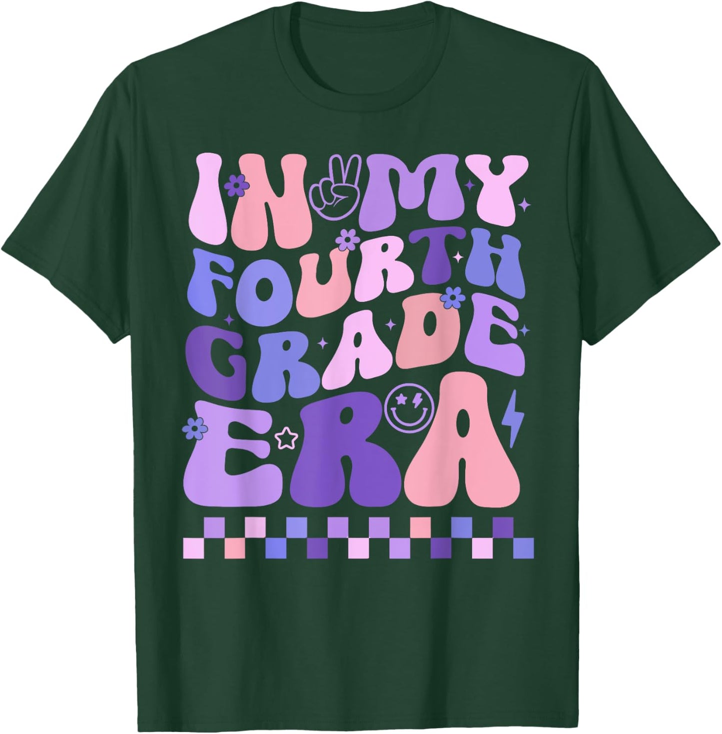 In My Fourth Grade Era 4th Grade Teacher Student Boy Girl T-Shirt - T-Shirt | Forest