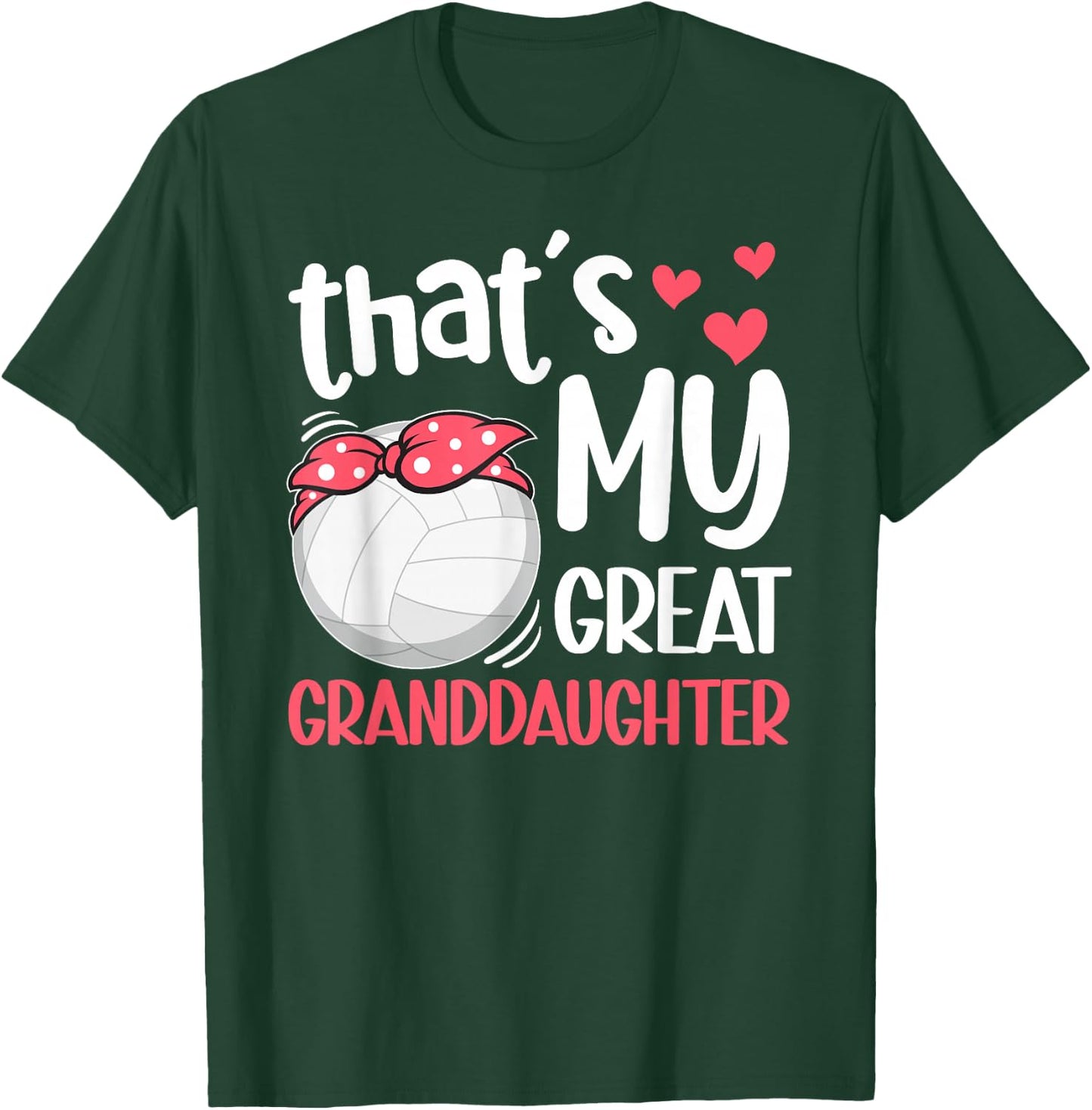 Proud Volleyball Great Grandma Of A Volleyball Player T-Shirt - T-Shirt | Forest