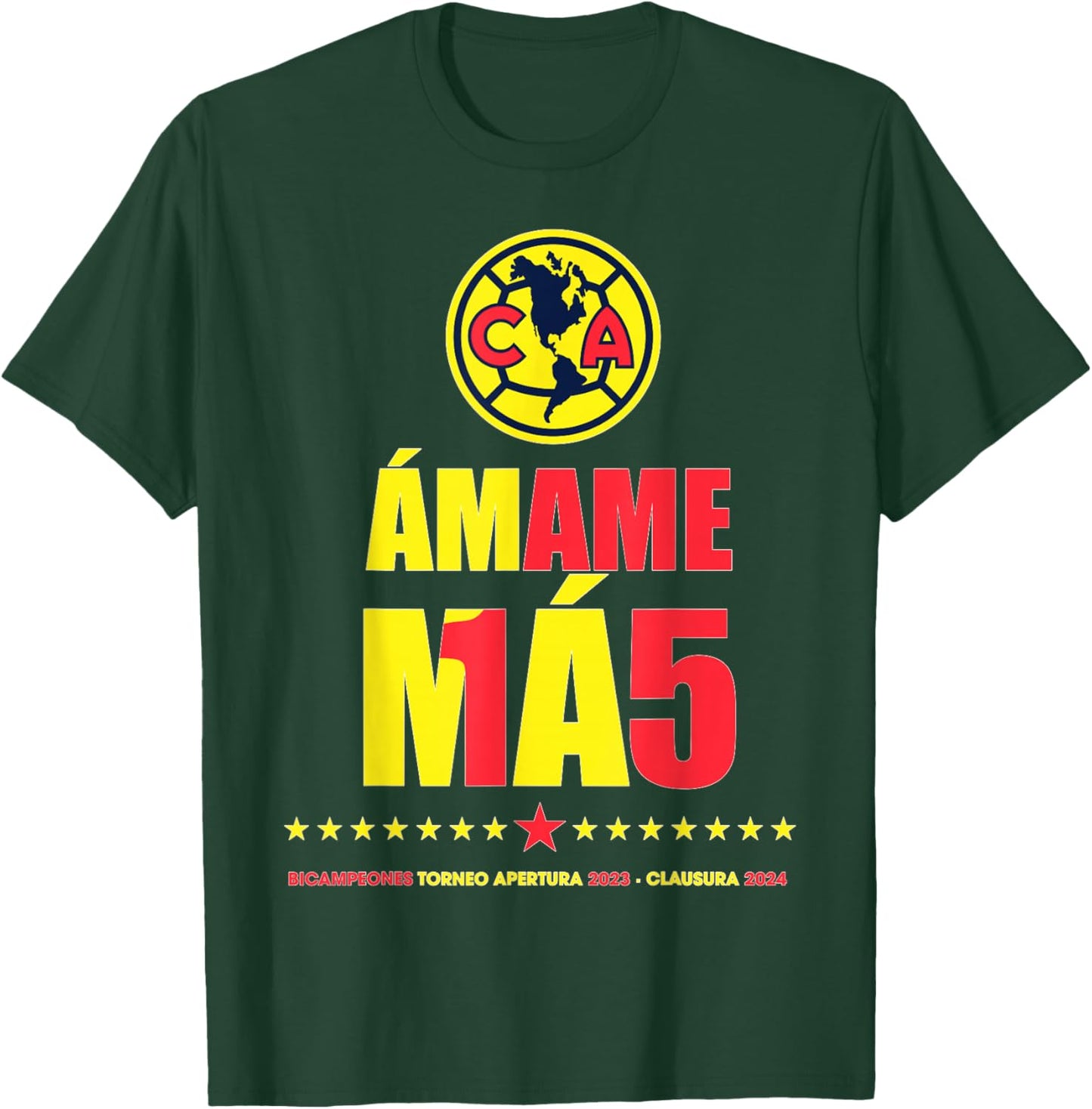 Club America Bicampeon Torneo Apertura 2023 - Clausura 2024 T-Shirt - T-Shirt | Forest