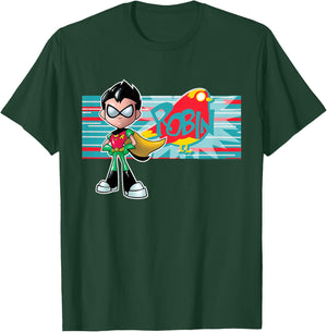 Kids DC Comics Teen Titans Go! Robin Character Panel T-Shirt - T-Shirt | Forest