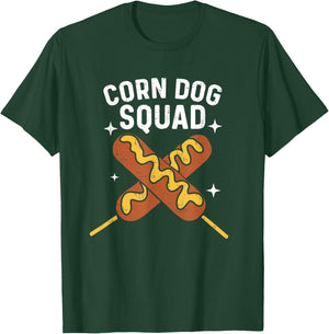 Cute Corn Dog Squad Stick Dogs Corndog Men Women T-Shirt - T-Shirt | Forest