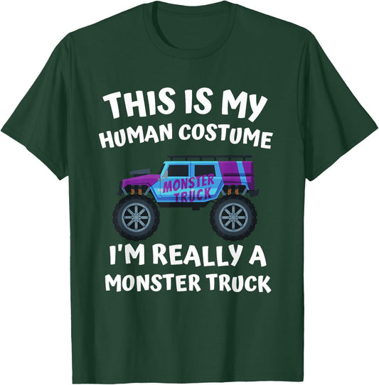 Monster Truck Halloween Costume Matching Group Toddler 5T 4T T-Shirt - T-Shirt | Forest
