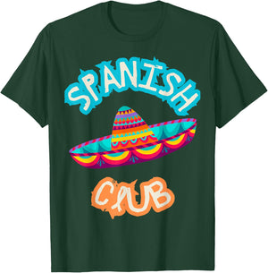 Spanish Club Colorful Mexican Hat T-Shirt - T-Shirt | Forest