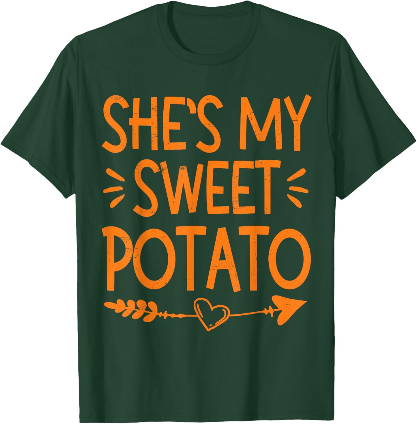 Thanksgiving Matching Couple She's My Sweet Potato I Yam T-Shirt - T-Shirt | Forest