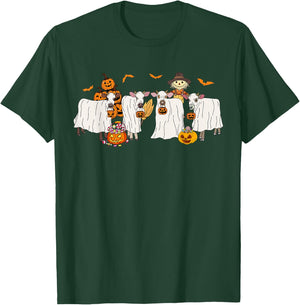 Cow Dressed As Ghost Farm Animal Halloween Costume T-Shirt - T-Shirt | Forest